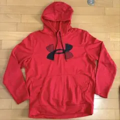 UNDER ARMOUR アンダーアーマー パーカー LG レッド ビッグロゴ