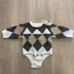 tete a tete/ダイヤモンドパターンロンパース 70