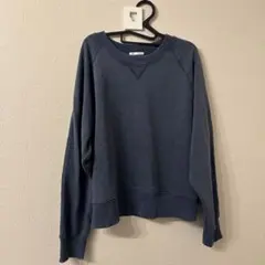 ネイビー ラグランスリーブ トレーナー