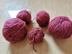 毛糸まとめ売り（ワインレッド）