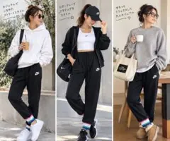 NIKE ナイキ ブラック　スウェット ジョガーパンツ　人気おしゃれパンツ