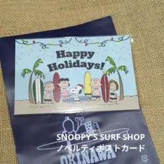 ＊スヌーピーズサーフ ホリデーシーズン限定ノベルティ ポストカード クリスマス