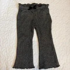 ZARA ザラ　ラメ　フレアパンツ　フリル　86センチ　18m ブラック　黒