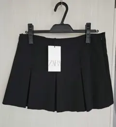 ZARA ブラック プリーツスカート(キャロット) Mサイズ