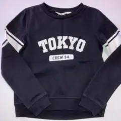 美品 H&M TOKYO134/140 トレーナー黒130-140 東京