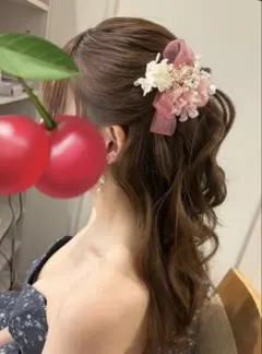 ブライダル ヘアアクセサリー ドライフラワー 髪飾り 結婚式 成人式 前撮り