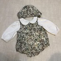 【新品未使用】ベビー　春服　ボンネット付き　3点セット