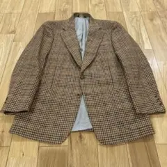 ポールスチュアート　ブラウン チェック柄 テーラードジャケット　サイズ42