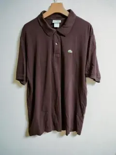 LACOSTE ポロシャツ ブラウン L1212 日本製 XL - メルカリ