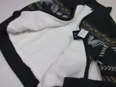 【新品/即戦力/鷹柄】ノルディック柄 裏ボア フルジップ ニットJKT■M