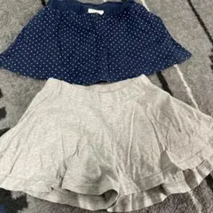 ネイビー・グレー スカートセット 90 綿100%