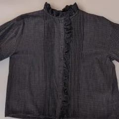 サマンサモスモス　ブラウス　スタンドフリルレースブラウス