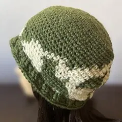 ビーニー ニットキャップ　クロシェハット　クラッシャーハット ニット帽　柄