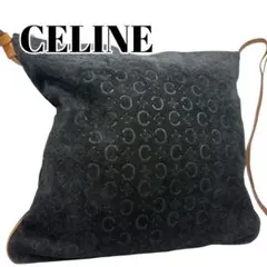 CELINE セリーヌ ショルダーバッグ マカダム柄 総柄 ブラック 斜め掛け
