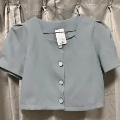 春夏カーディガン　韓国　新品未使用　ミントカラー