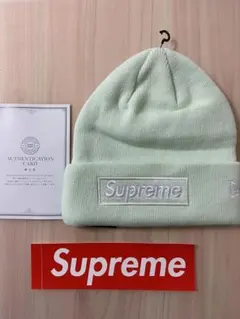新品タグ付　Supreme New Era Box Logo Beanie