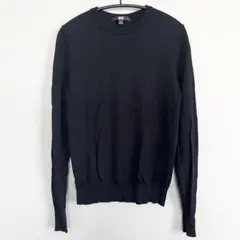 UNIQLO エクストラファインメリノ セーター ブラック ニットセーター S