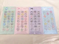 サンリオキャラクター　おはじきふうシール　4セット