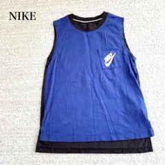 ナイキ ノースリーブTシャツ スウッシュロゴ 切り替えデザイン スポーツウェア
