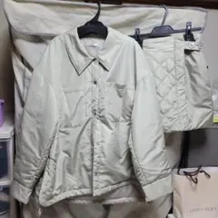 ムルーア　新品　淡いグリーン　セットアップ　ジャケット　スカート　キルティング