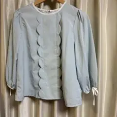 新品■トッコクローゼットtocco closet フリルリボンブラウス　M
