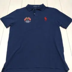 ポロ・ラルフローレン ビッグポニー ネイビー ポロシャツ M 古着
