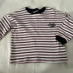 キッズ 長袖 Tシャツ ボーダー 100