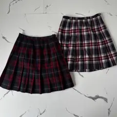 EAST BOY✨未使用級　チェックプリーツスカート　2点セット　マルチカラー