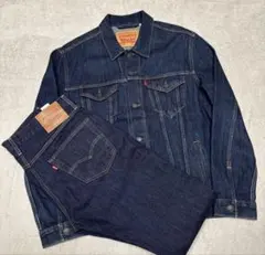 極美品✨真紺◎リーバイス セットアップ 72334 501 W33 L32