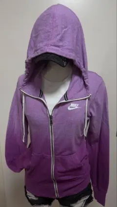 NIKE レディース ジップアップ パーカー パープル Mサイズ