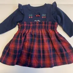 SLAP SLIP 長袖　ワンピース　さくらんぼ　80cm