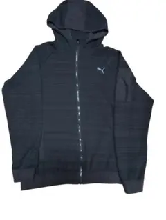 【中古品】Puma ブラック ジップアップパーカーLサイズ