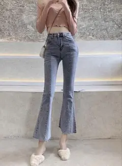 SHEIN ボトムス フレアデニムパンツ Lのサムネイル