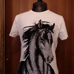 KAMIMURA•馬のグラフィック Tシャツ ホワイト.