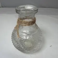 ガラス花瓶 麻紐付