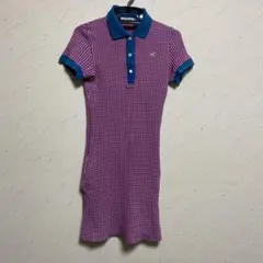 【Lyle & Scott】ライル＆スコット　ゴルフポロワンピース　パープル系Sのサムネイル