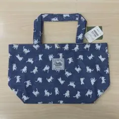 Daily russet トートバッグ 猫柄 ネイビー