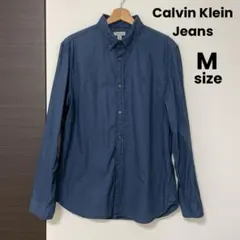 Calvin Klein Jeans ボタンダウンシャツ　ネイビー　Mサイズのサムネイル