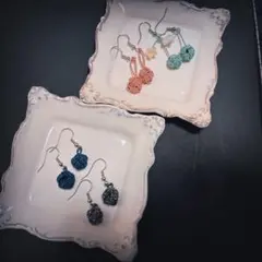 水引結びピアス 4点セット
