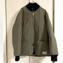 リバーシブルキルティングミリタリージャケット ／オリーブ・迷彩
