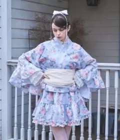 Lovilyn セパレート浴衣 (ミニスカート付き) 新品・未使用】Lovilyn セパレート浴衣(3点セット＋ミニスカート