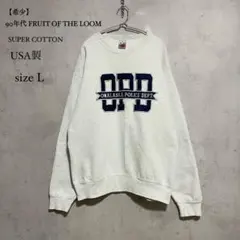 90s USA製 フルーツオブザルーム スーパーコットン　ヴィンテージスウェット