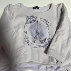 エッフェル塔プリント長袖トレーナー