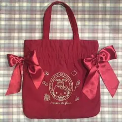 Maison de FLEUR ダブルリボントートバッグ ハローキティ