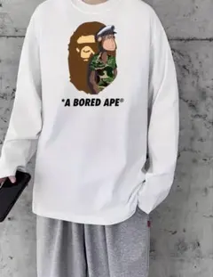 A BORED APE 長袖Tシャツ ホワイト