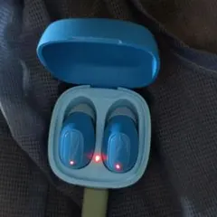 青色 ワイヤレスイヤホン USB-C充電