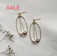 （211）ハンドメイドアクセサリー　ゴールドピアス