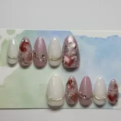 ハート・雪の結晶デザインネイルチップ