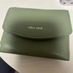 niko and ... グリーン 三つ折りがま口財布