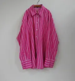 ザラ※ZARA ストライプ柄 長袖 ビック シャツ S